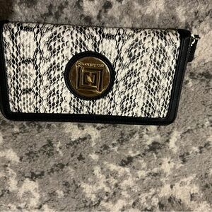 Black and White Snakeskin Women's Bag